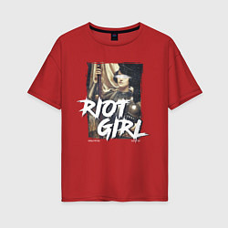 Женская футболка оверсайз Riot girl