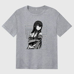 Футболка оверсайз женская Kurisu Makise, цвет: меланж