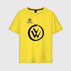 Футболка оверсайз женская Volkswagen, цвет: желтый
