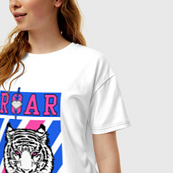 Футболка оверсайз женская Roar Tiger, цвет: белый — фото 2