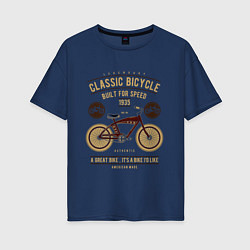 Женская футболка оверсайз Классический велосипед