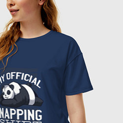 Футболка оверсайз женская My Official Napping Shirt, цвет: тёмно-синий — фото 2