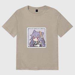 Футболка оверсайз женская Кэ Цин, цвет: миндальный