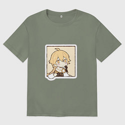 Футболка оверсайз женская Путешественник, цвет: авокадо