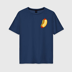 Женская футболка оверсайз Hot dog