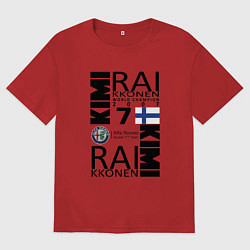 Футболка оверсайз женская Kimi Raikkonen, цвет: красный