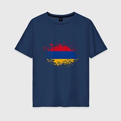 Женская футболка оверсайз Флаг Армении