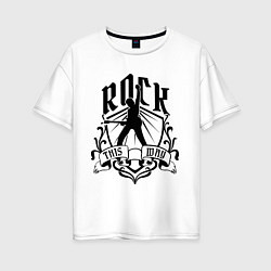 Футболка оверсайз женская Rock This Way, цвет: белый
