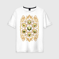 Футболка оверсайз женская DnD Dices: Celtic Motifs, цвет: белый