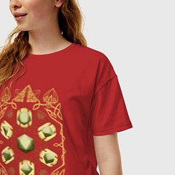 Футболка оверсайз женская DnD Dices: Celtic Motifs, цвет: красный — фото 2