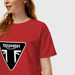 Футболка оверсайз женская Triumph Мото Лого Z, цвет: красный — фото 2