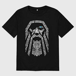 Футболка оверсайз женская БОГ ОДИН, цвет: черный