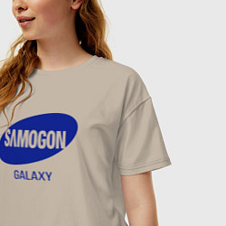 Футболка оверсайз женская Samogon galaxy, цвет: миндальный — фото 2