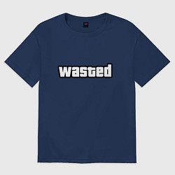 Футболка оверсайз женская WASTED, цвет: тёмно-синий