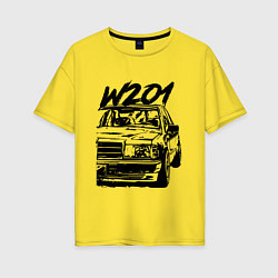 Женская футболка оверсайз MERCEDES BENZ 190 W201