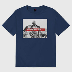 Женская футболка оверсайз DMX - Where my dogs at