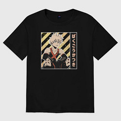 Футболка оверсайз женская Моя геройская академия Бакуго, цвет: черный