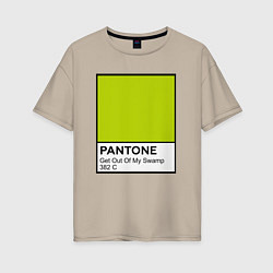 Женская футболка оверсайз Shrek: Pantone Color