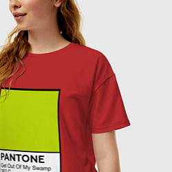 Футболка оверсайз женская Shrek: Pantone Color, цвет: красный — фото 2