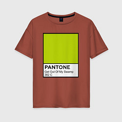 Женская футболка оверсайз Shrek: Pantone Color