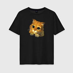 Женская футболка оверсайз Шрек: Кот в сапогах