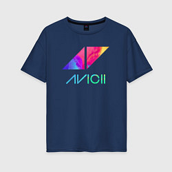 Женская футболка оверсайз AVICII RAIBOW