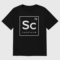 Футболка оверсайз женская Sc SARCASM, цвет: черный