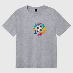 Женская футболка оверсайз Abstrct ball