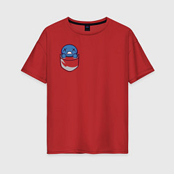 Футболка оверсайз женская Blind Isaac, цвет: красный