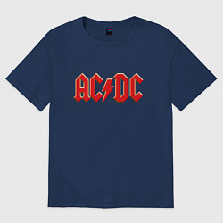 Футболка оверсайз женская ACDC, цвет: тёмно-синий