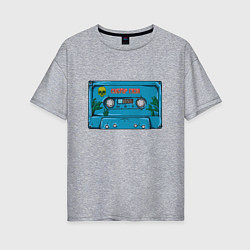 Футболка оверсайз женская Кассета Сектор Газа, цвет: меланж