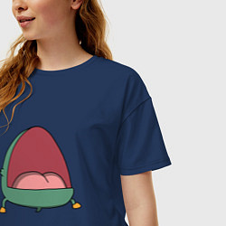 Футболка оверсайз женская Frog, цвет: тёмно-синий — фото 2