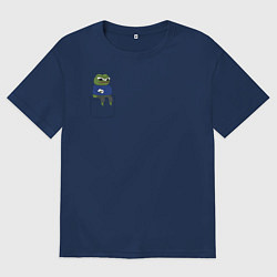 Футболка оверсайз женская Pepe Thinking room, цвет: тёмно-синий