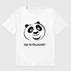 Футболка оверсайз женская ПАНДА ПО, цвет: белый
