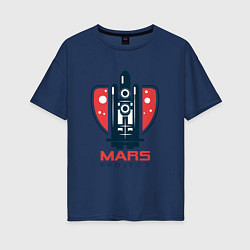 Футболка оверсайз женская Mars Project, цвет: тёмно-синий