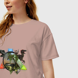 Футболка оверсайз женская ARK Survive, цвет: пыльно-розовый — фото 2