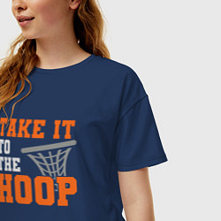 Футболка оверсайз женская To The Hoop, цвет: тёмно-синий — фото 2