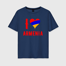 Женская футболка оверсайз I Love Armenia