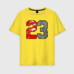 Футболка оверсайз женская 23 - Jordan, цвет: желтый