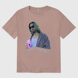 Футболка оверсайз женская Большой Лебовски Чувак, цвет: пыльно-розовый