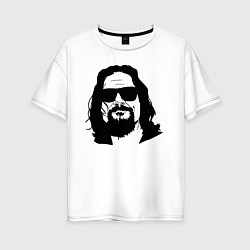 Женская футболка оверсайз Большой Лебовски Big Lebowski