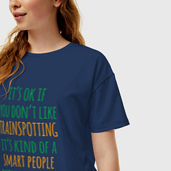 Футболка оверсайз женская Smart People, цвет: тёмно-синий — фото 2