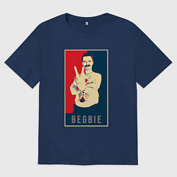 Футболка оверсайз женская Begbie, цвет: тёмно-синий