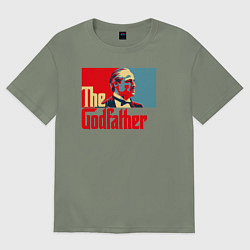 Женская футболка оверсайз Godfather logo