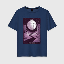 Женская футболка оверсайз Карты ТАРО Пейзаж с луной