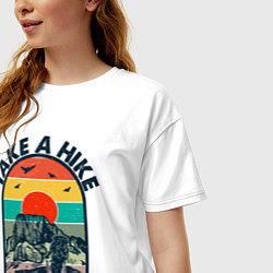 Футболка оверсайз женская Take A Hike, цвет: белый — фото 2