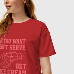 Футболка оверсайз женская Get Ice Cream, цвет: красный — фото 2