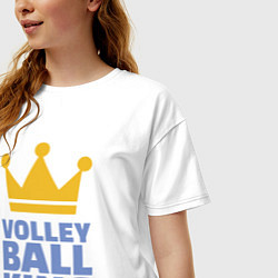 Футболка оверсайз женская Король волейбола, цвет: белый — фото 2