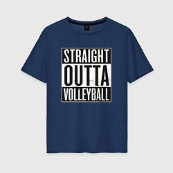 Женская футболка оверсайз Straight Outta Volleyball