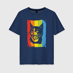 Женская футболка оверсайз Angry Cat